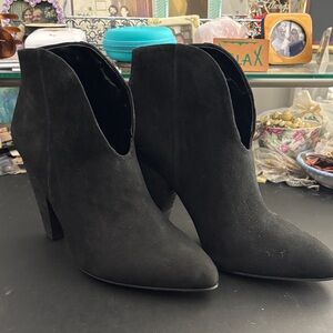 Vince Camuto Black Suede Heeled Bootie